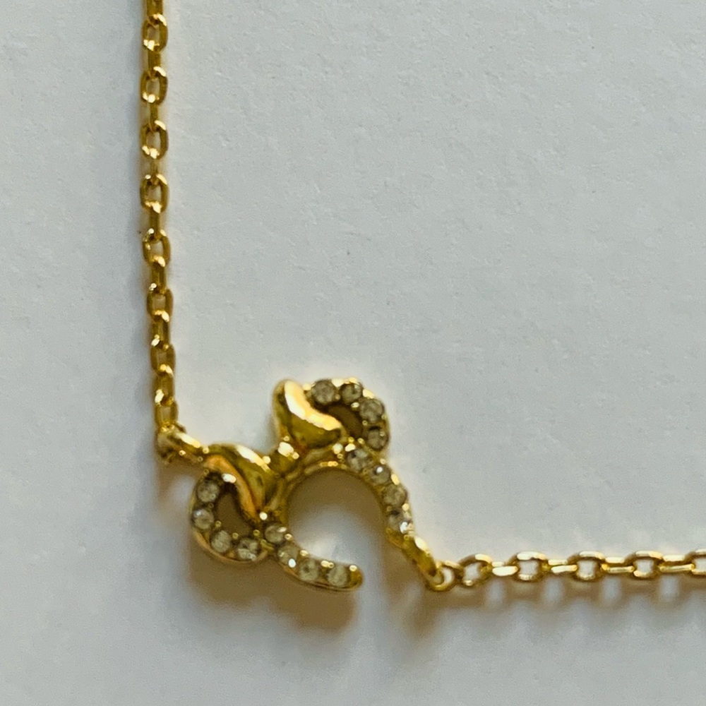 BAUBLEBAR x DISNEY Minnie Mouse ears necklace! Goldstone clear crystals sparkle.